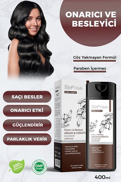 Bio Vitals Argan Keratin Shampoo - Elegant and Adjustable