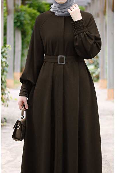 suhneva Παλτό Mina Tam Boy Cashmere - Σκούρο καφέ