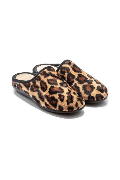 Twigy Γυναικείες παντόφλες σπιτιών Boswana με Leopard Print - Μέγεθος 36/41