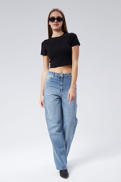 soBasic Malibu College - Pantaloni de blugi cu picior din denim albastru