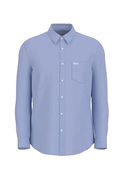 Guess Jeans GJ LS SLIM POCKET SH Cămașă bleumarin pentru bărbați M4YH35WGCF1-G76S