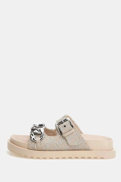 Guess Fatema Women's Beige/Grey Slippers Fl6Fatfal03-Beısı