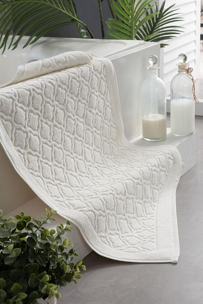 neşe home collection Πετσέτα ποδιών Cream Eva 50x75 cm