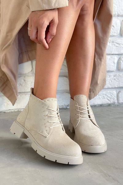 Shoebutik Γυναικείες μπότες Bambino Beige Pin Winter Sole