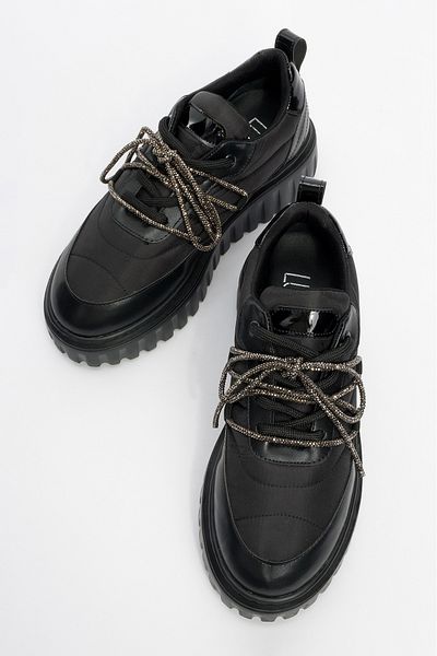 LuviShoes Theos Black Parachute Stone Women's Sports Shoes