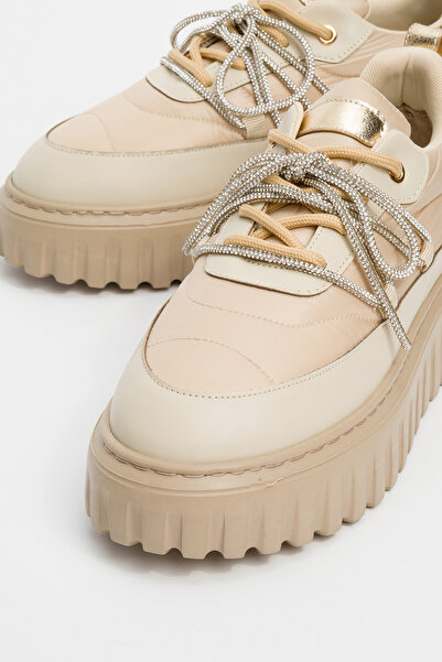 LuviShoes Dámská sportovní obuv Theos Beige Parachute Stone