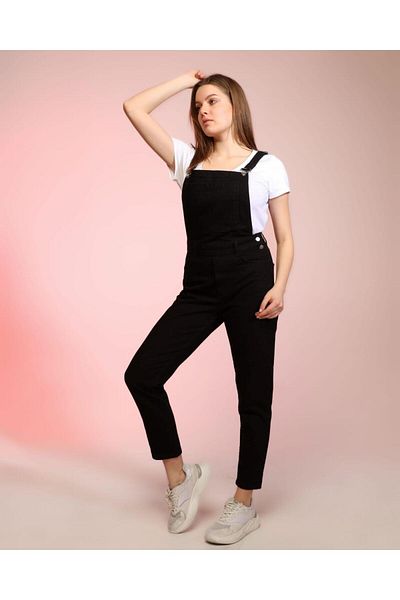 Asia Salopeta de blugi pentru gradinarit din denim cu bretele asiatice