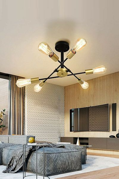 Lambadar Six-Piece Acrobat Model Plafonier Ceiling Mounted Octopus Chandelier