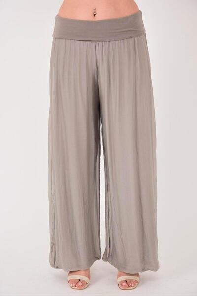 Bohem Stil Pantaloni Wes din mătase căptușiți cu corset italian