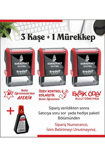 KARADENİZ DİJİTAL الخطاطيف المدرسية - جيدًا - تم فحص الواجبات المنزلية - الواجبات المنزلية المفقودة + مجموعة الحبر