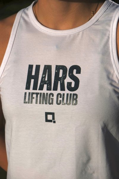 HARSFIT Women's White Training Athlete Athlete Girls Who Lift Cropped Tank