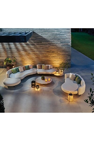 SCY Timeo Metal 5+3+3 Büyük Puf , Küçük Puf , 2’li Orta Masa Ve Yan Sehpalı B...