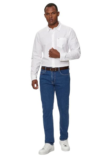 Guess Jeans Gj Ls Slim Pocket Sh Men's White Shirt M4Yh35Wgcf1-G011