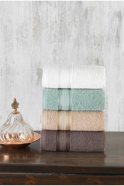 neşe home collection Ανοιξιάτικο Σετ Πετσέτες Χεριών & Προσώπου 4 τεμαχίων 50x90