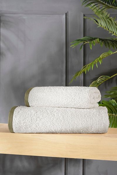 neşe home collection Rosa 2-Piece Bath Towel Set Cream