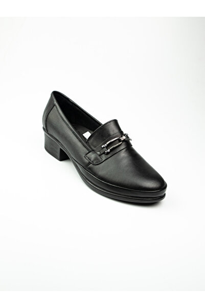 Scavia 311 Чорні шкіряні жіночі повсякденні туфлі великого розміру