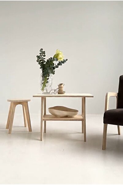 Woodesk Voile, Ahşap Orta Sehpa, Coffee Table, 50x35