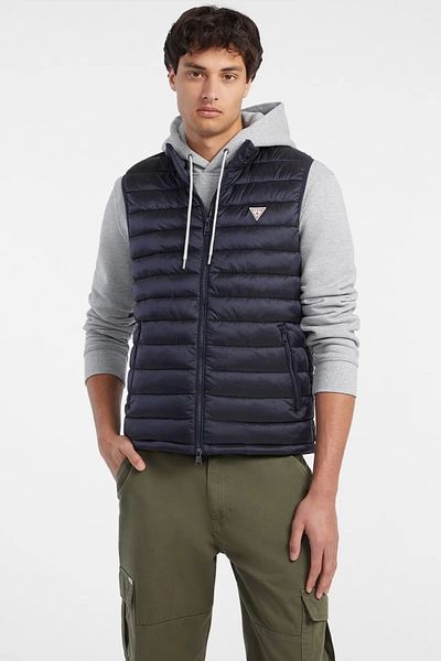 Guess Jeans Gj Hooded Puffer Ves Men's Black Vest M4Yn11Wg922-A71W