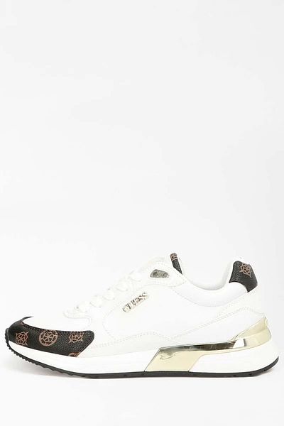 Guess Moxea/active Lady/leather Like Dámské Bílé Sneaker Fl5moxfal12-whbr