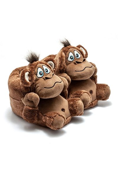 Twigy Παντόφλες Unisex Monkey - Animal Brown 36/43