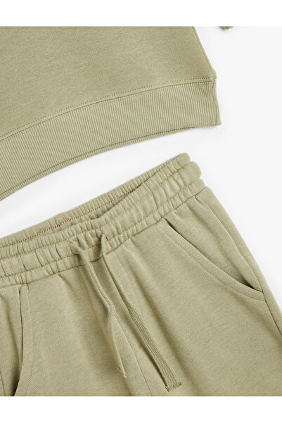 Koton Pamuklu Şardonlu Sweatshirt ve Eşofman Altı Takımı