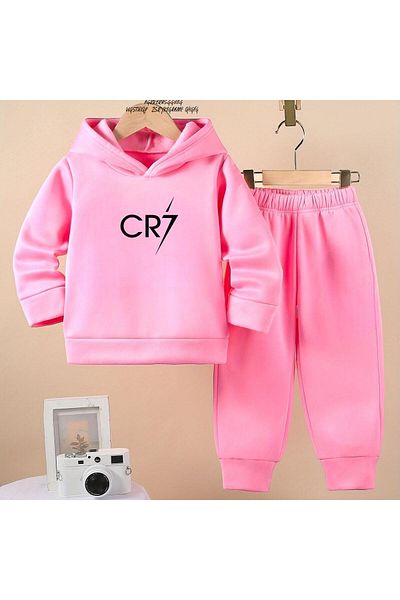 BENROMA Set de trening pentru copii unisex cu imprimeu CR7 - Mucegai supradimensionat