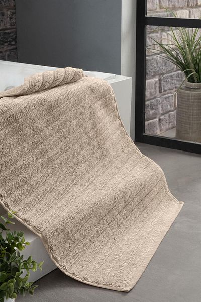 NESE HOME Πετσέτα ποδιών Beige Color Wave 50x75 cm