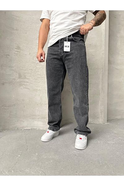 Mob Black Snow Wash Baggy Pants