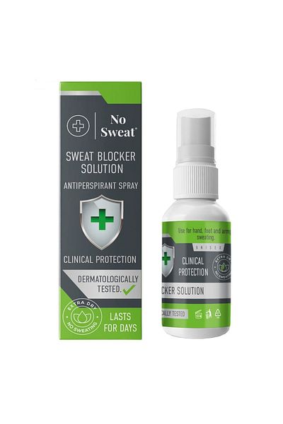 No Sweat Antitranspirant Spray 50ml - Extra Stark, 7 Tage Schutz Gegen Schwitzen