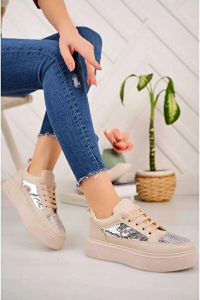 Genetti Kadın Günlük Şık Spor Ayakkabı Pullu Sp-1823