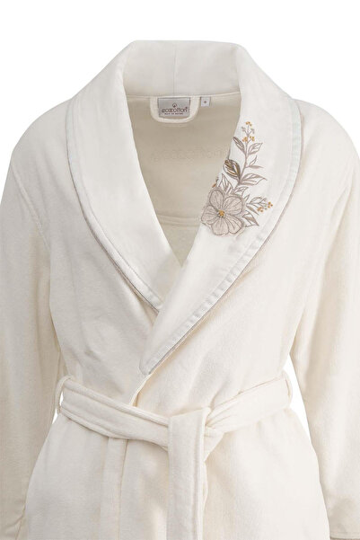 Ecocotton Vanya Cream/Cream 100% Organic Cotton 10 Piece Family Bathrobe Set M-L