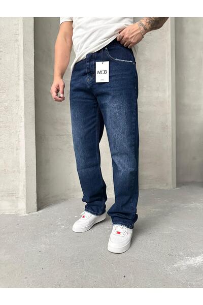 Mob Σκούρο Navy Blue φαρδύ παντελόνι