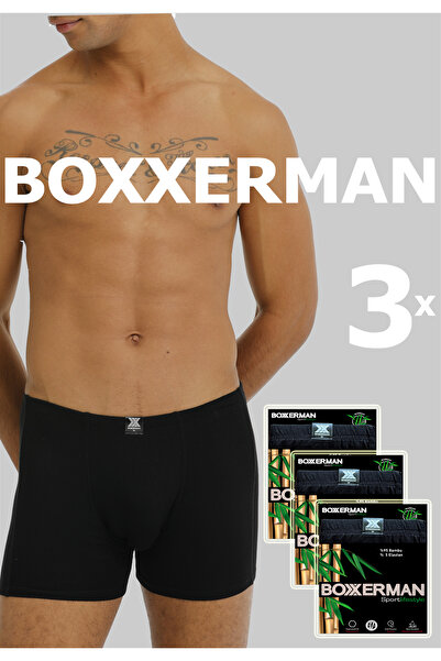 BOXXERMAN Tatkan - 3'lü - Erkek Bambu Sport Boxershort