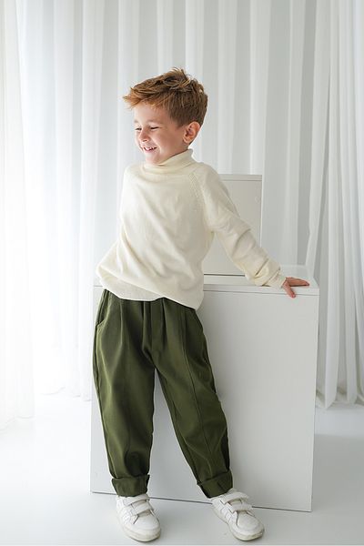 Catz Kids Pack of 2 100% Cotton Gabardine Carrot Pants (Brown & Khaki)