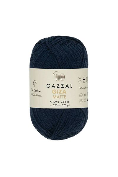 Gazzal Πλεκτό χειρός Navy Blue Giza Matte - Ipi 5576