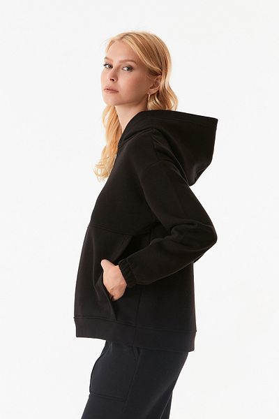Fulla Moda Hanorac oversize cu glugă cu jumătate de fermoar