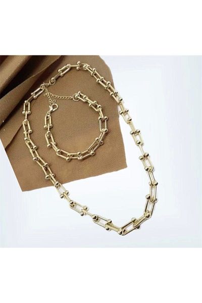 Tiffany Necklace And Bracelet Set Gold
