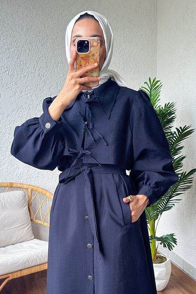 Salih Çelebi Καμπαρντίνα 2180 Model Navy Blue Bolero