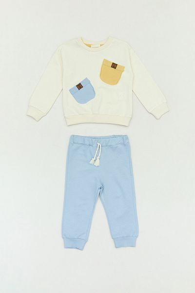Fulla Moda Unisex Baby Jogger Set - Pocketed, Crew Neck