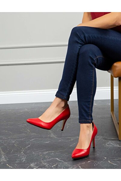 NİSH EXCLUSİVE Nish Exclusive 4292 - حذاء نسائي كلاسيكي من الجلد الطبيعي