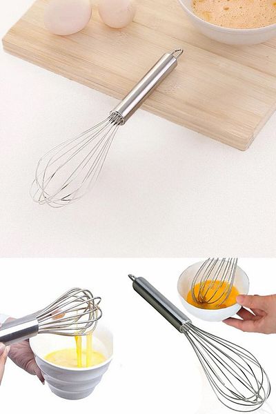 BARENDA Egg Milk Mixer - Luxury Egg Milk Mixer with Crüm Chrome Handle 30 cm Steel