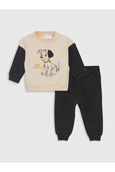LC Waikiki 101 Dalmatian Printed Baby Boy Sweatshirt and Sweatpants Set of 2