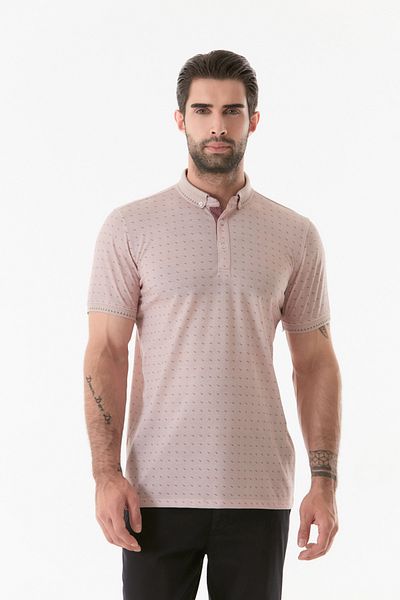 Fulla Moda Polo Neck Printed T-Shirt