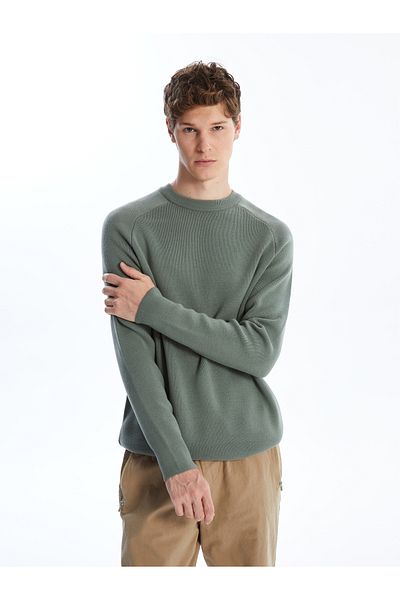 LC Waikiki Crew Neck Long Sleeve Men's Knitwear Sweater - W4Ba27Z8