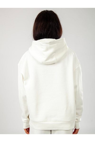 Coredra Women's Relaxed Cut Hoodie - Ecru
