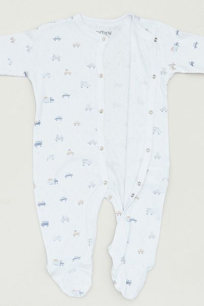 Fulla Moda Boy's Jumpsuit - Printed and Snap-On