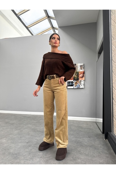 ESRAHELVACI Velvet Corduroy Straight Pants