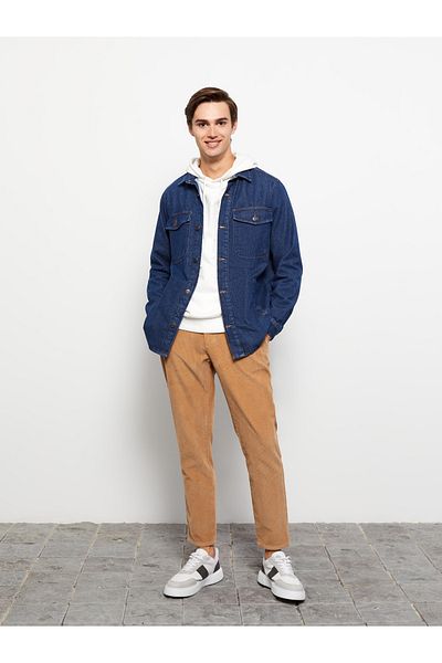 LC Waikiki Standard-Form-Samt-Herrenhose