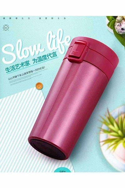 FLYON Single Hand Bass Inner Stainless Steel Thermos 380 Ml Travel Mug Leak Proof Double Layer Snape with Filter
