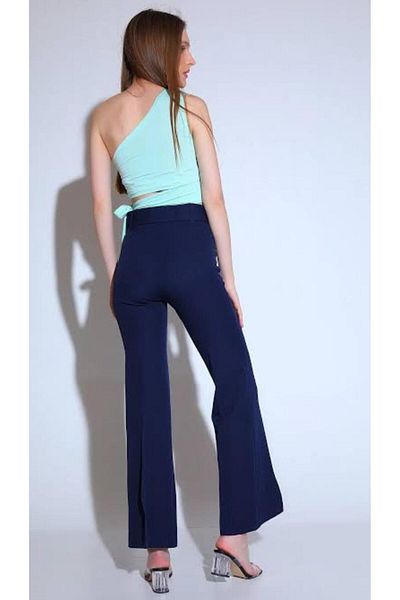 Asia Spanish High Waist Belt Fabric Pants (Lycra Double Fabric)